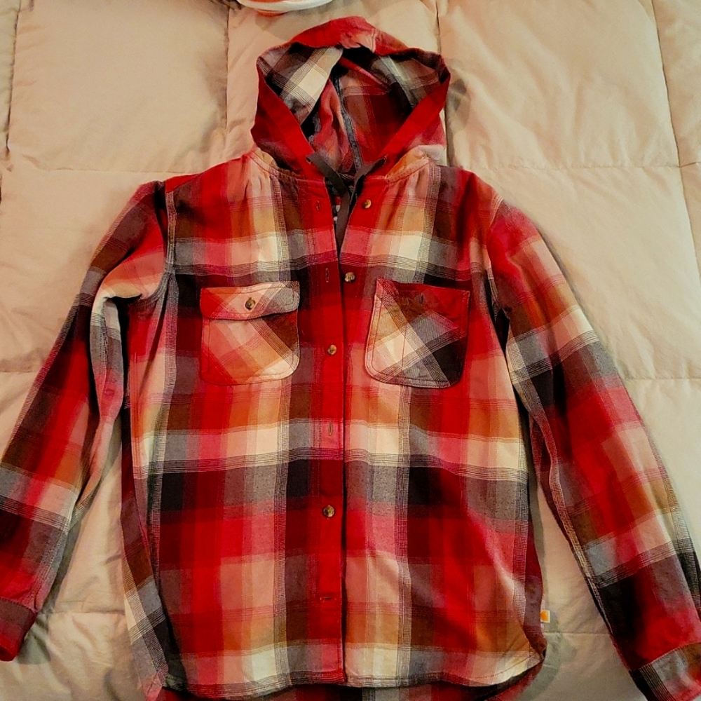 Small Carhartt Flannel Hoodie